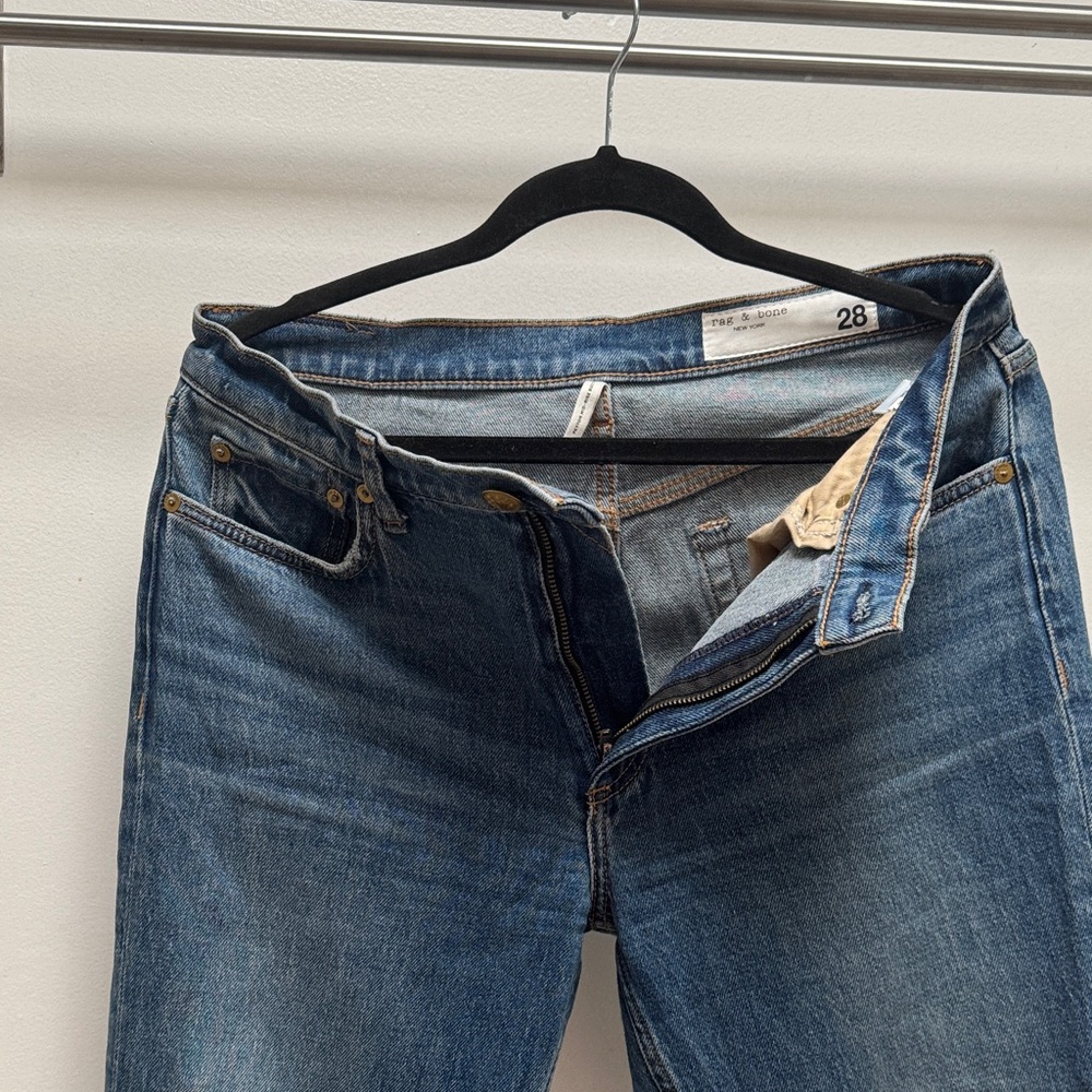 Rag & Bone Classic Blue Straight Leg Jeans